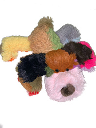 Мягкая игрушка "Собачка цветная лежачая" 23 см